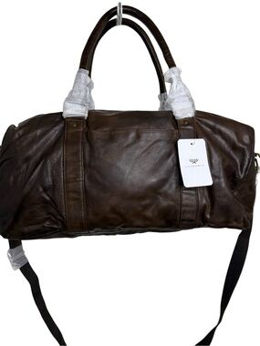 NEW/Never Used! LUXEORIA Genuine Leather Duffel Sports Bag w/Adjust. Strap
